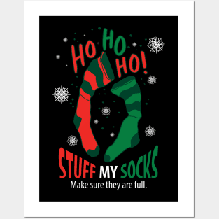 HOHOHO Stuff My Socks Ugly Christmas Sweater Posters and Art